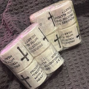 Inspirational Christian White Athletic Tape with Cross Design (8 Rolls)
